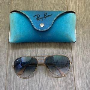 Ray-Ban Blue & Gold Aviator Sunglasses